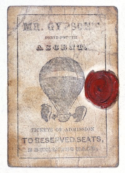 Two shilling ticket for reserved seats at Mr Gypson