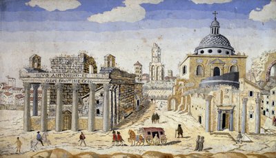 View of the Roman Forum, end of 17th century by Unknown artist