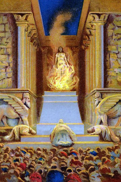 Zarathustra died in the temple surrounded by the flame by Unknown artist