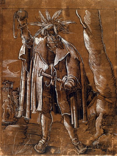 Representation of a Sorcerer Holding a Magic Ball by Unknown artist