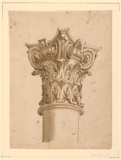 Corner View of Composite Capital, 1625–1650 by Unknown artistUnknown artist