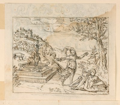 Drawing, Death of Thisbe, 1600–1625 by Unknown artistUnknown artist