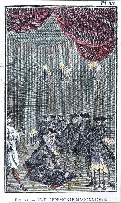 A Masonic Ceremony - Based on an Engraving from the Collection of 