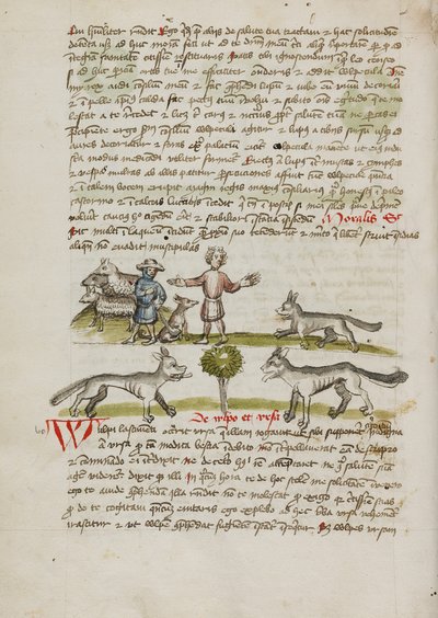 A Shepherd with his Dog and Flock; A Man Chasing Away a Wolf by Unknown artist