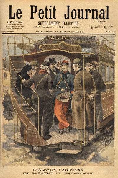 A Repatriate from Madagascar on the Omnibus Platform, Surrounded by the Admirable Crowd by Unknown artist