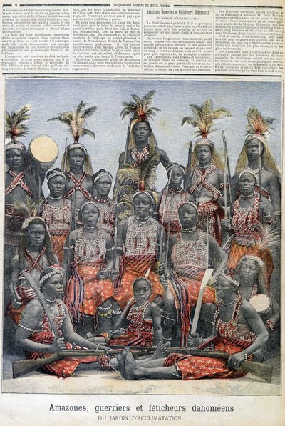 Amazons, Warrior and Dahomean Fetishers (from Present-Day Benin), from the Garden of Acclimatization - in 
