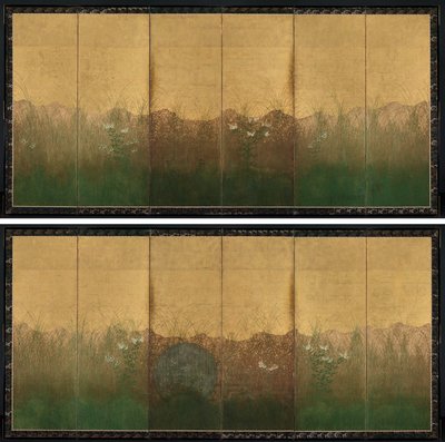 Autumn Evening with Full Moon on Musashino Plain by Unknown artist