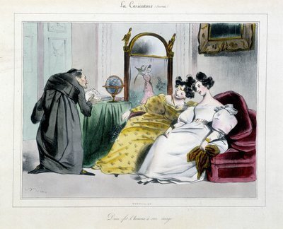 Cartoon of a hunchback priest: God made man in his image by Unknown artist
