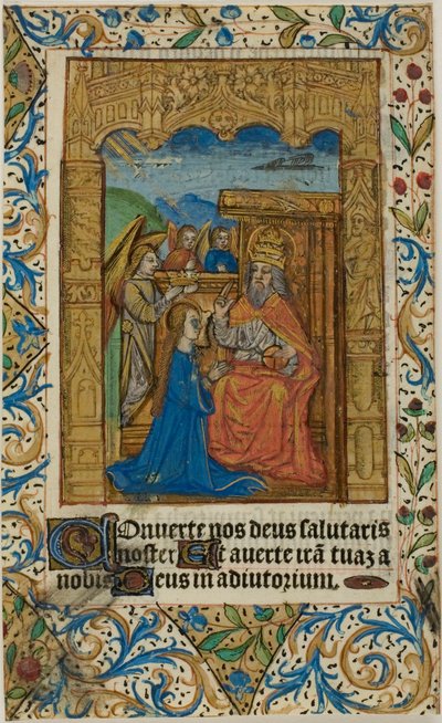 Coronation of the Virgin with Decorative Border from a Prayerbook by Unknown artist