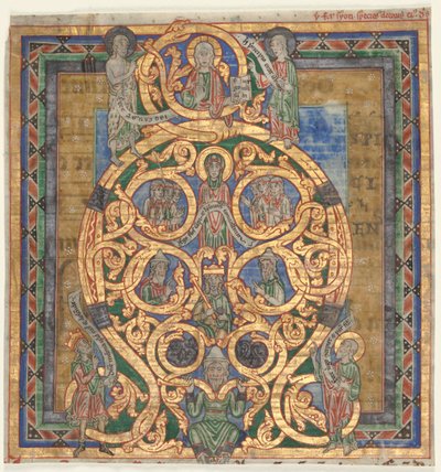 Cutting from an Antiphonary: Initial A[spiciens a longe]: The Tree of Jesse by Unknown artist