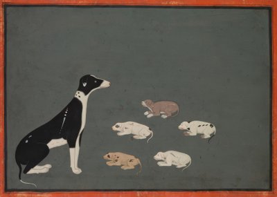 Dog with Pups by Unknown artist