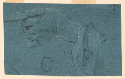 Drawing: Study of a Left Hand Holding a Small Disk by Unknown artist
