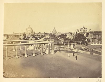 Fluted Columns and Courtyard in the Kaiserbagh, Lucknow by Unknown artist