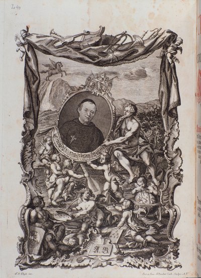 Frontispiece with Portrait of Tractatus Musicus Work by Meinrad Spiess by Unknown artist
