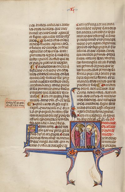 Initial M: A Man Giving Money to Another Man and Two Men Fighting by Unknown artist