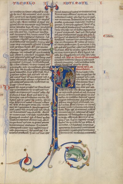 Initial P: Paul Preaching to a Seated Crowd by Unknown artist