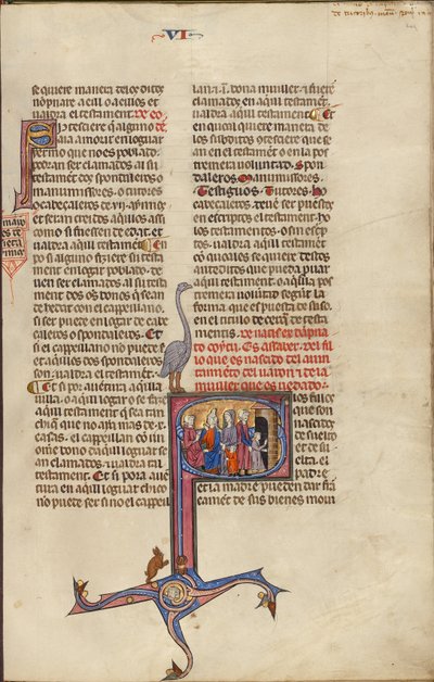 Initial S: A Man and a Woman Speaking while a Woman Stands Nearby with a Child and a Man Departs with another Child by Unknown artist