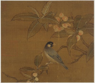 Java Sparrow on a Berry Branch by Unknown artist