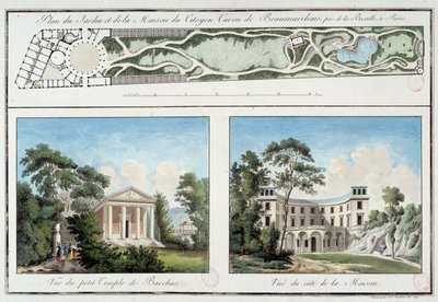 Map of the Garden and House of Pierre Augustin Caron de Beaumarchais by Unknown artist