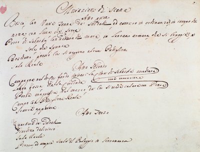 Notes on the Staging of the Opera Mithridate by Giuseppe Aldrovandini by Unknown artist