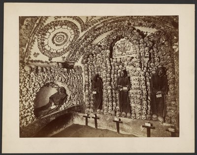 Ossuary in a Capuchin Church, Rome by Unknown artist