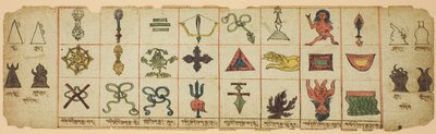 Page from a Notebook with Ritual Symbols by Unknown artist