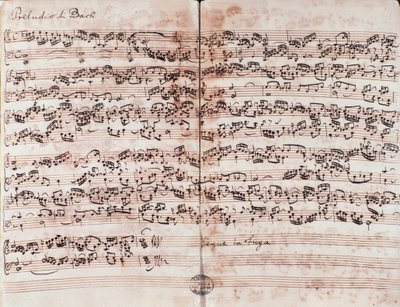 Page of Prelude in C in The Well-Tempered Clavier by Johann Sebastian Bach by Unknown artist