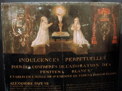Perpetual indulgence granted by Pope Alexander VII to members of the Confrerie des Penitents Blancs of the city of Saint Stephen around 1668 by Unknown artist