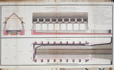 Plan of a building and grounding of the port of Rochefort by Unknown artist