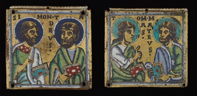 Plaque Pair: Simon and Thaddaeus and Thomas and Matthew by Unknown artist