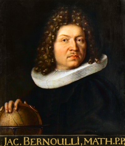 Portrait of Jacques Bernoulli (1667-1748) - Swiss Mathematician. by Unknown artist