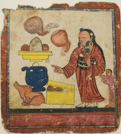Presentation of Offerings, from a Set of Initiation Cards (Tsakali) by Unknown artist