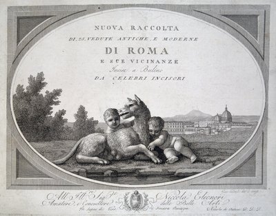 Remus and Romulus and the wolf - in Collection of views of Rome by Unknown artist