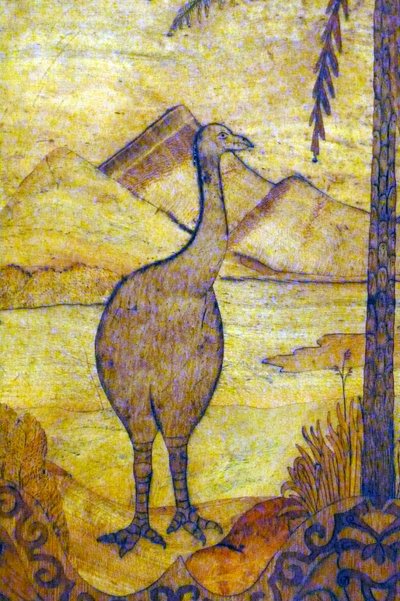 Representation of a Moa from New Zealand, Extinct Breed of Giant Bird Unable to Fly. 18th Century by Unknown artist
