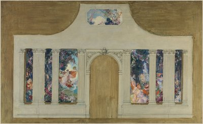 Sketch for a Set: Farandole of Young Women with Flowers by Unknown artist