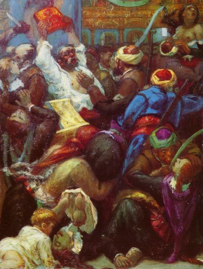 Slaughter of Christians in the Church of Batak, Bulgaria, by Ottoman Irregular Troops by Unknown artist