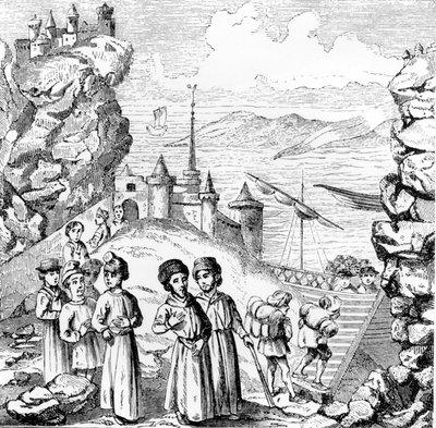 The Jews expelled from Spain (reproduction of an engraving from the early 17th century) by Unknown artist