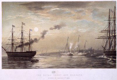 The Royal Yacht off Margate: Royal Yacht of England, one night of March 1863. by Unknown artist