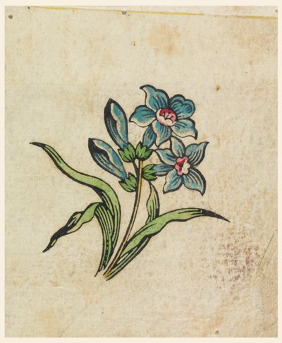 Woodblock Trial Proof for a Printed Textile by Unknown artist