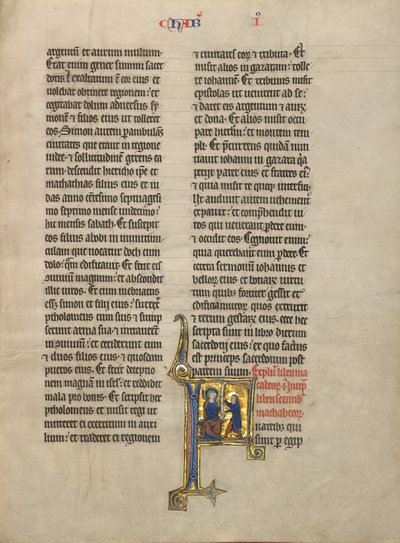 Initial F: Delivery of a Letter by Unknown artist/maker