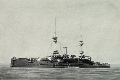 English Battleship Ocean, Sunk During Battle of Dardanelles on March 18 by Unknown photographer