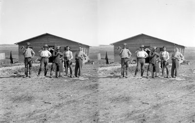 Group Portrait of Jewish Settlers on a Kibbutz in Palestine, c.1923 by Unknown photographer