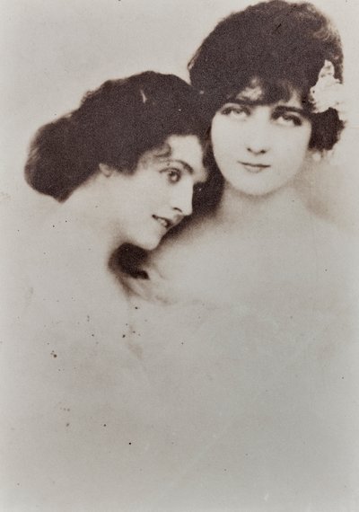 Half-Length Portrait of Two Young Women in an Affectionate Pose by Unknown photographer