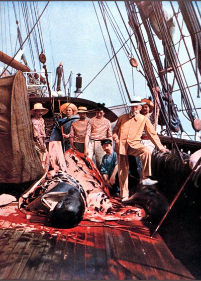 Prince and Oceanographer Albert I of Monaco on the Deck of the Ship 