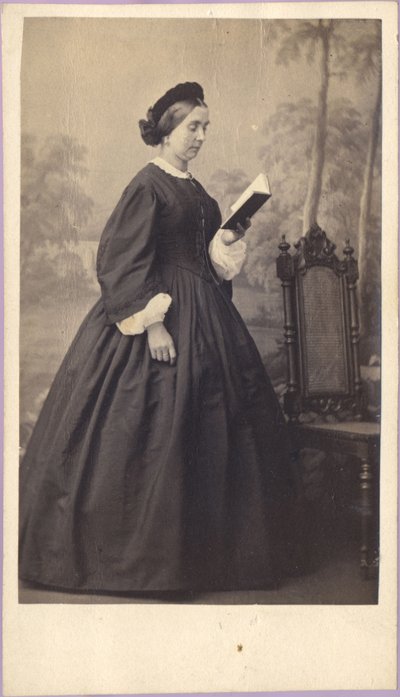 Woman with a Book, ca 1860 by Unknown photographer