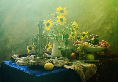Elegant Still Life Sunflowers by UstinaGreen