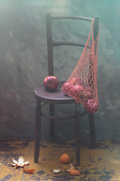 Rustic Apples and Chair by UstinaGreen