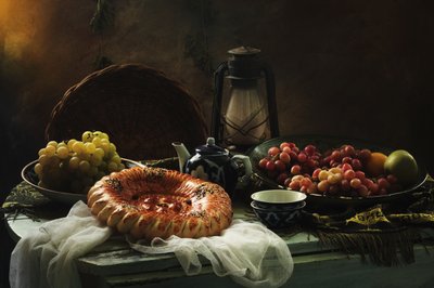 Rustic Bread and Grapes by UstinaGreen