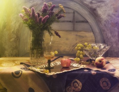 Rustic Flowers and Fruit by UstinaGreen