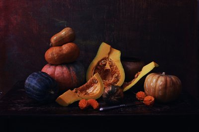 Rustic Harvest Pumpkins by UstinaGreen